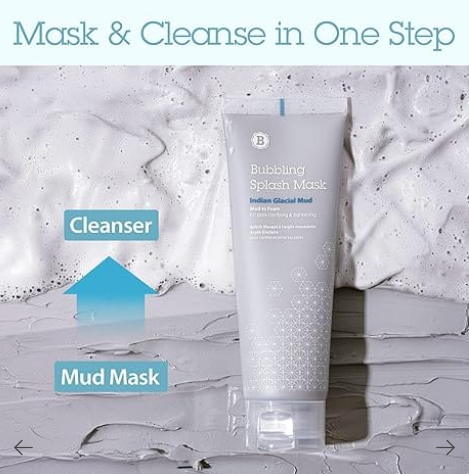 BUBBLING SPLASH MASK INDIAN GLACIAL MUD 120ML oczyszczająca maska glinkowa 9