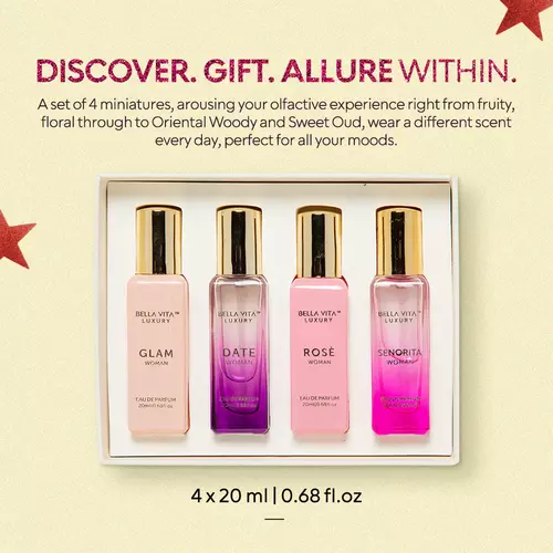 LUXURY ROSE EDP W 20ML+ GLAM EDP W 20ML+ DATE EDP W 20ML+ SENORITA EDP W 20ML Zestaw 9