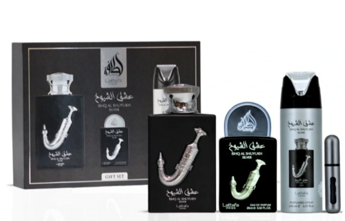 Ishq Al Shuyukh Silver 100ML+20ML+DEO 200ML zestaw prezentowy unisex 3