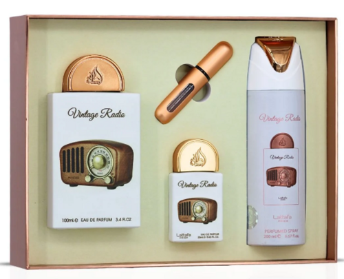 Vintage Radio 100ML+20ML+DEO 200ML zestaw prezentowy unisex 3