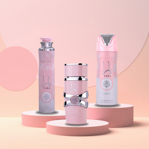 YARA GIFTSET EDP 100ML +DEODORANT 200ML + AIR FRESHENER 300ML 5