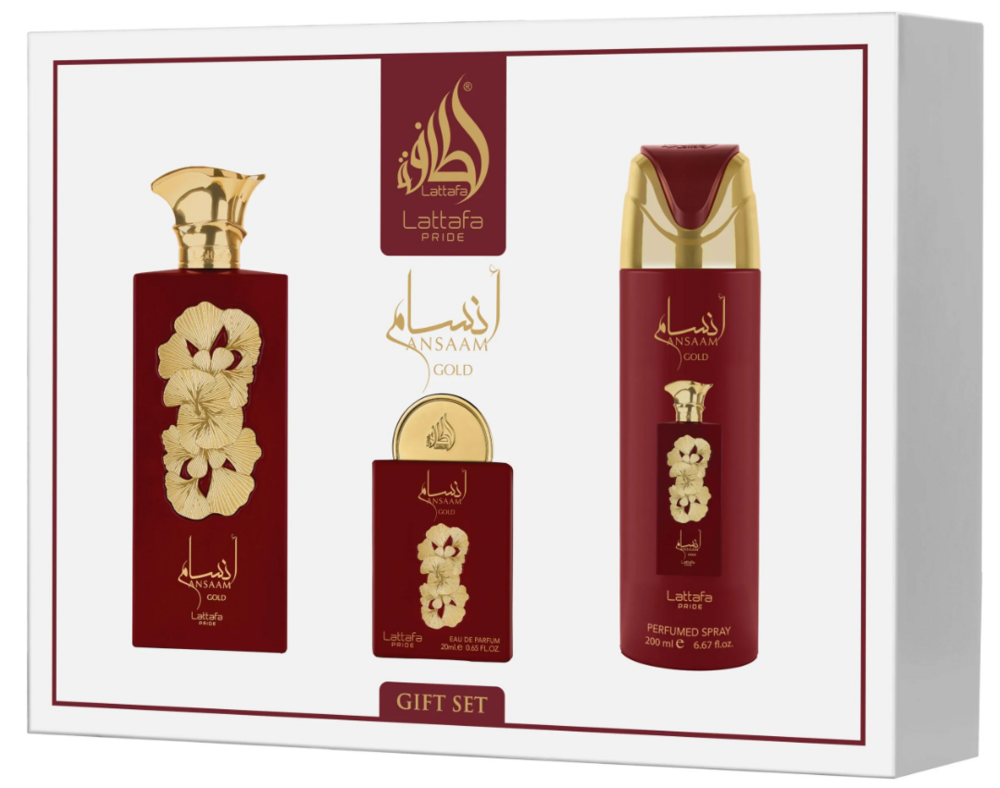 Ansaam Gold 100ML +20ML +DEO 200ML zestaw prezentowy dla kobiet 1