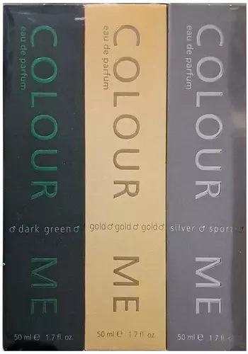 MILTON-LLOYD TRIPLE PACK COLOUR ME (DARK GREEN/HOMME GOLD/SILVER) EDP 50ML woda perfumowana męska zestaw 1